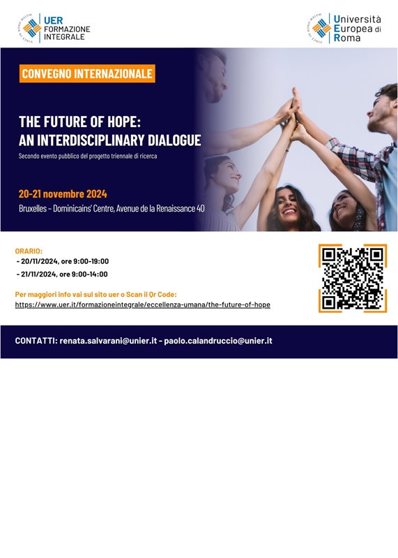  THE FUTURE OF HOPE AN INTERDISCIPLINARY DIALOGUE - Convegno internazionale